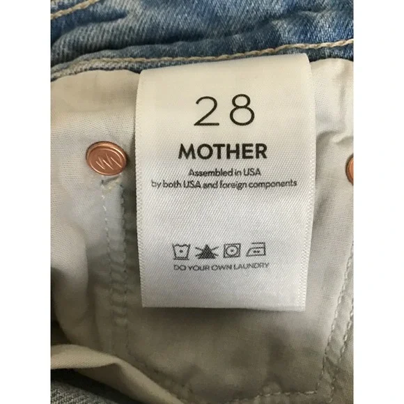 Mother Women's Back Pedal High Rise Full Pipe Flood Barrel Leg Jeans Size 28 NWT - Picture 10 of 13